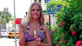 Megan Sweetz uses sex toy while playing with herself