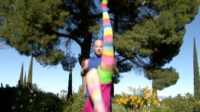 A hot thing with a skinny ass is getting fucked in the yard outdoor