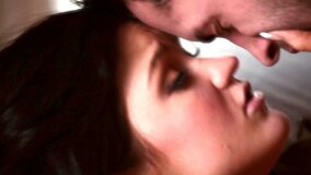 Cavalier and his adorable mistress make love in cozy bedroom