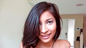 Cute girl is having a very sexy game of pool