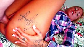 Beautiful blonde is having sex with a dude that likes her